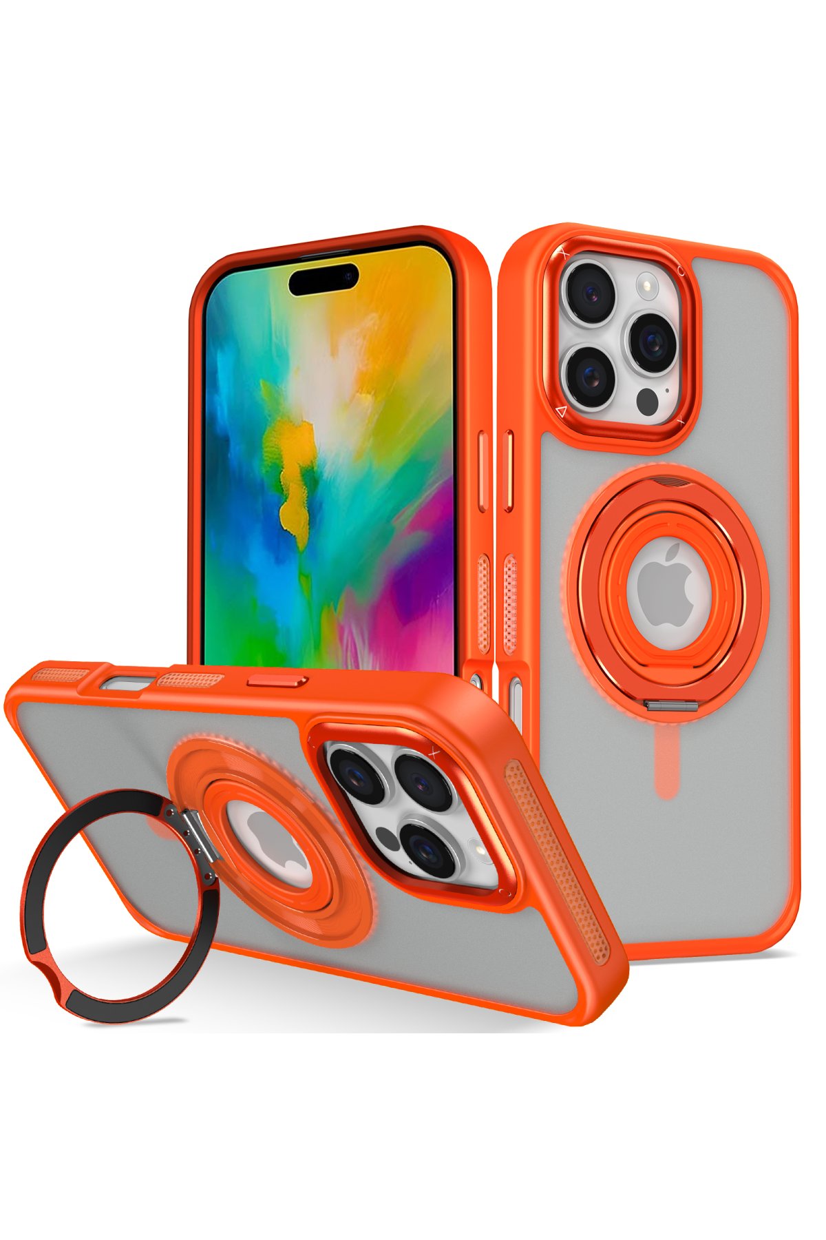 Joko iPhone 16 Pro Max Banza Magsafe Standlı Kapak - Turuncu