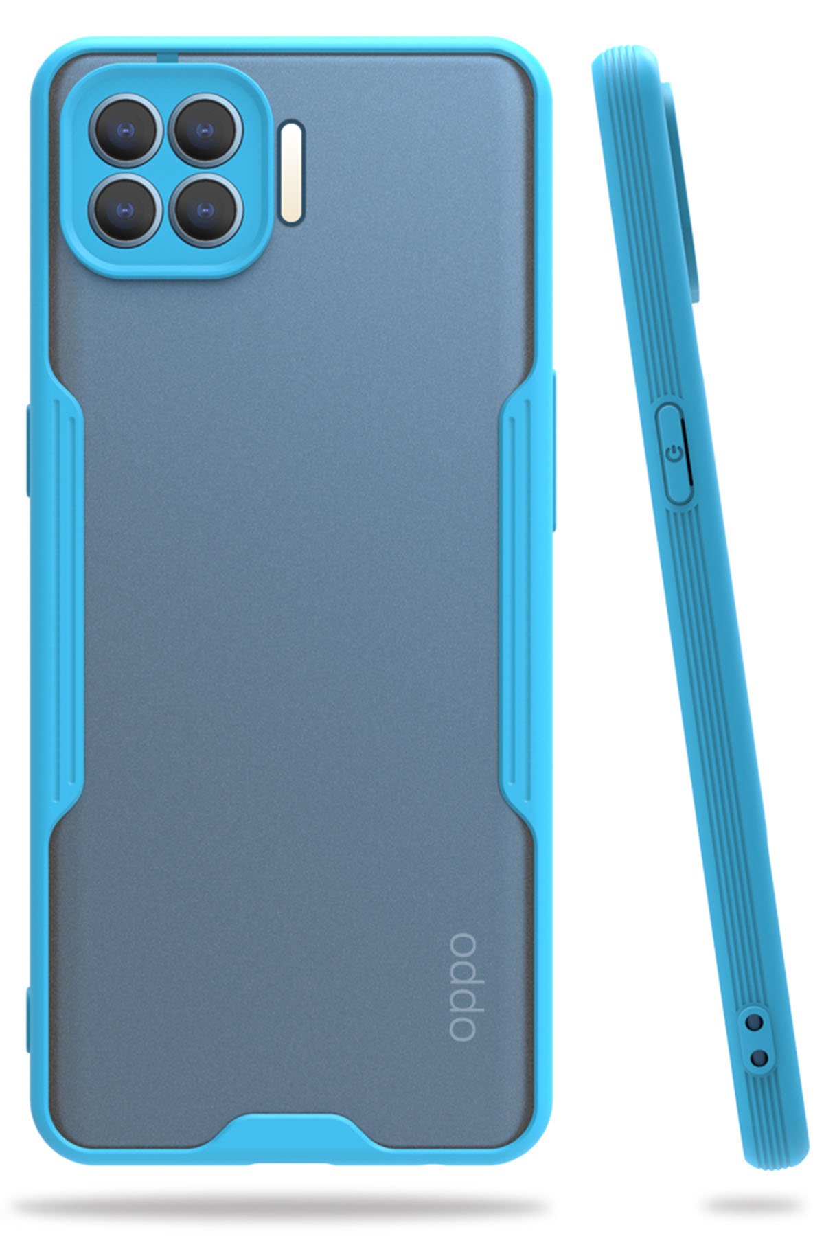  Oppo Reno 4 Lite Kılıf Platin Silikon - Mavi