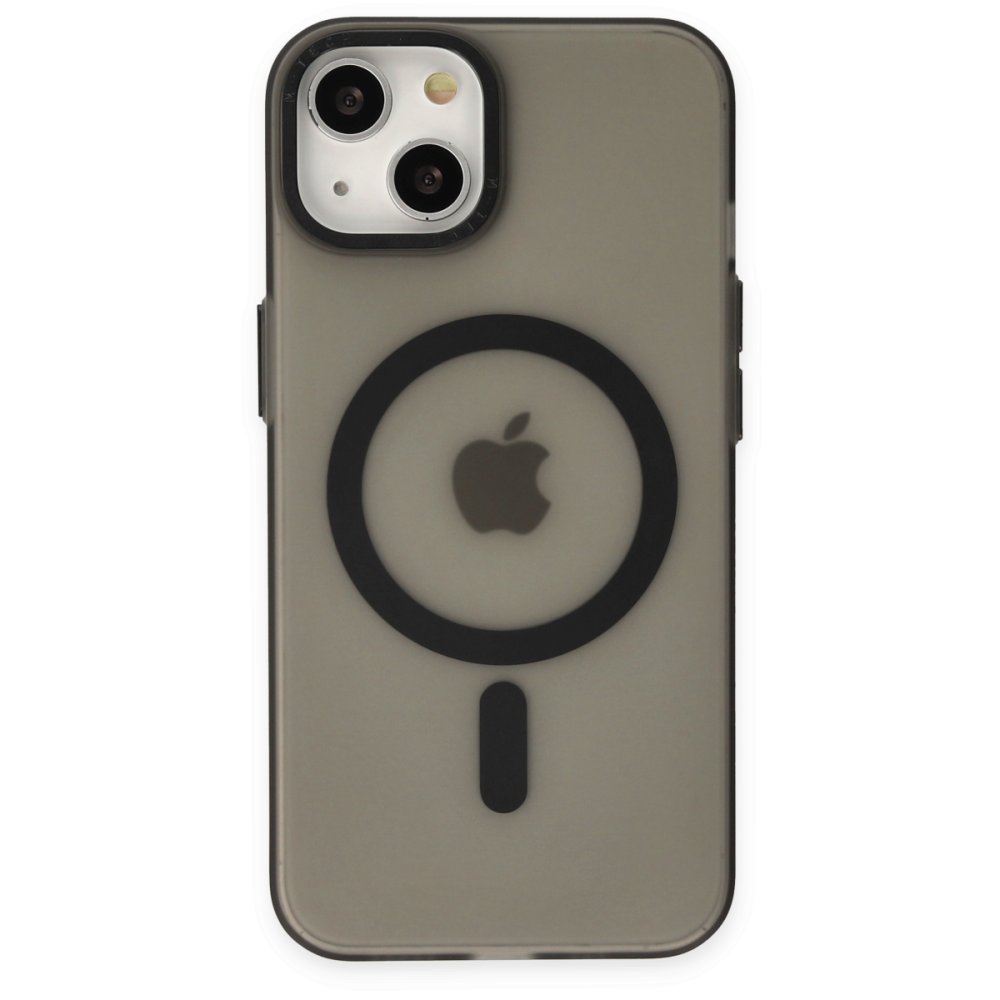  iPhone 15 Kılıf Lodos Magneticsafe Mat Kapak - Siyah