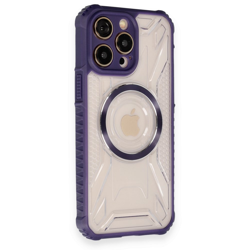  iPhone 12 Pro Max Kılıf Prag Magneticsafe Kapak - Derin Mor