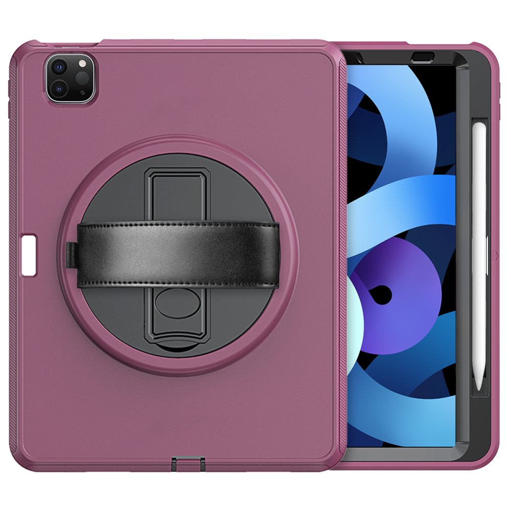  iPad Pro 11 (2021) Kılıf Hand Strap Tablet Kılıfı - Mürdüm