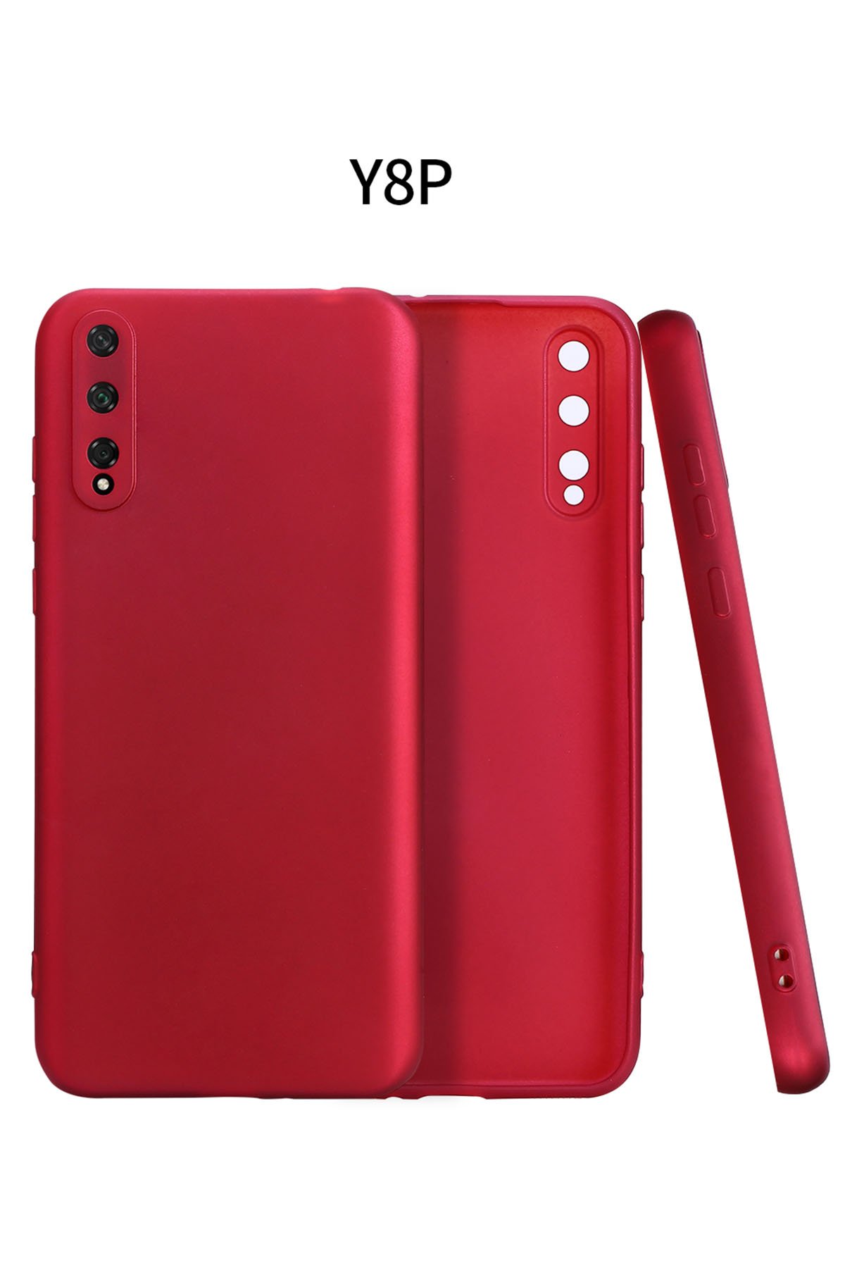 Huawei Y8P Kılıf First Silikon - Bordo  Huawei Y8P Kılıf First Silikon - Bordo