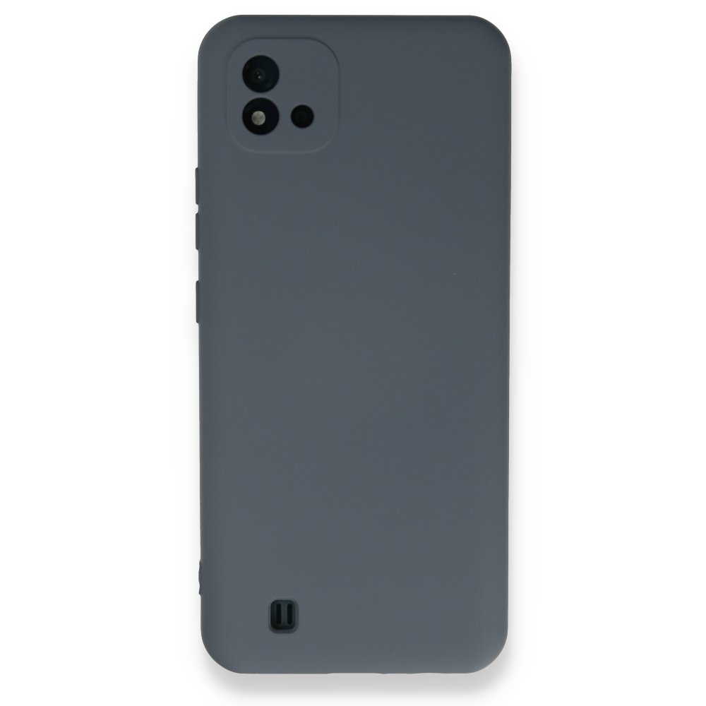 Realme C11 2021 Kılıf Nano içi Kadife Silikon - Gri  Realme C11 2021 Kılıf Nano içi Kadife Silikon - Gri