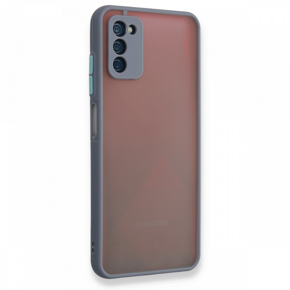  Samsung Galaxy A03S Kılıf Montreal Silikon Kapak - Gri