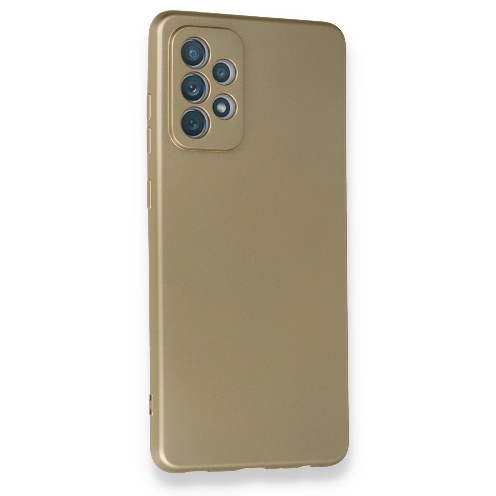  Samsung Galaxy A72 Kılıf First Silikon - Gold