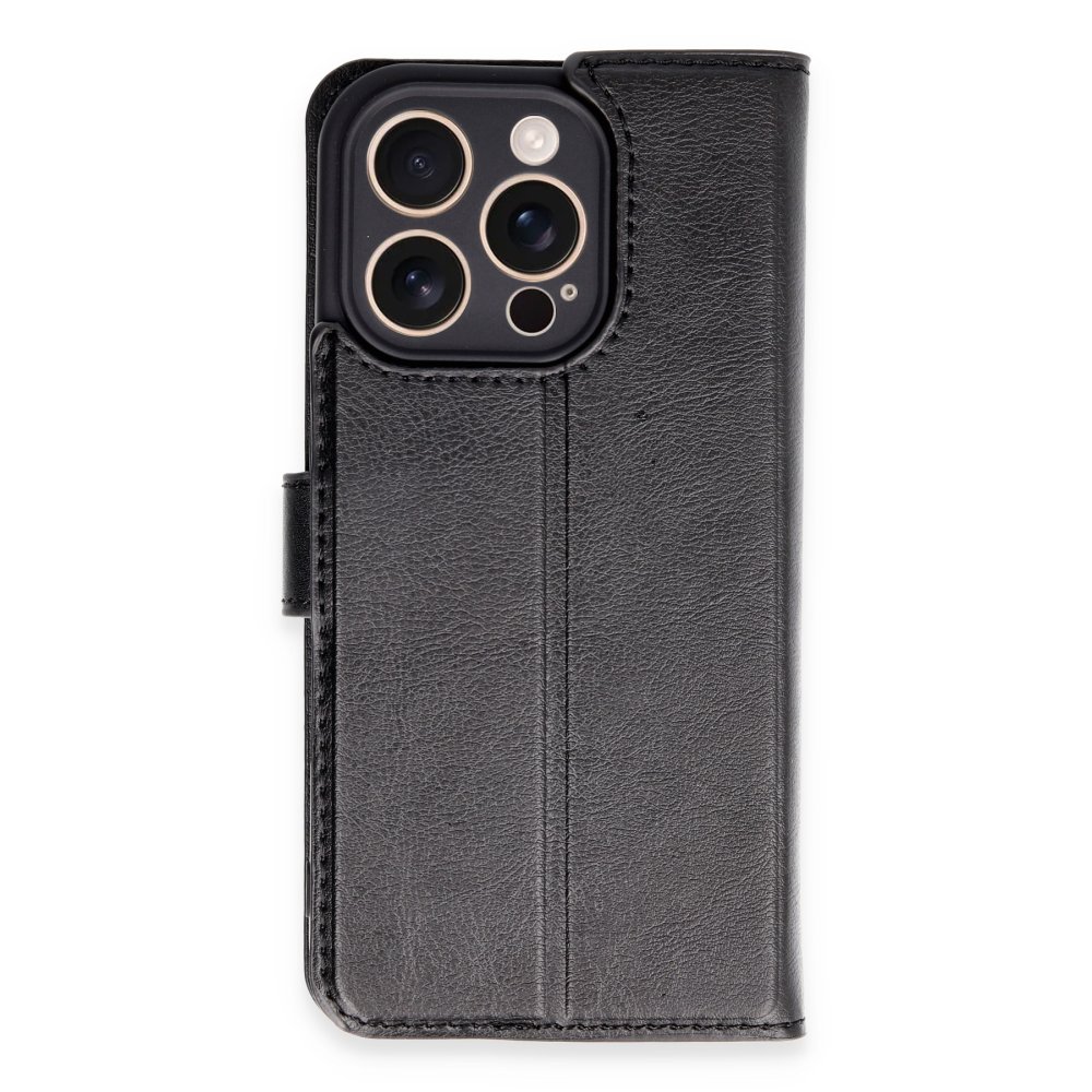  iPhone 16 Pro Kılıf Trend S Plus Kapaklı Kılıf - Siyah