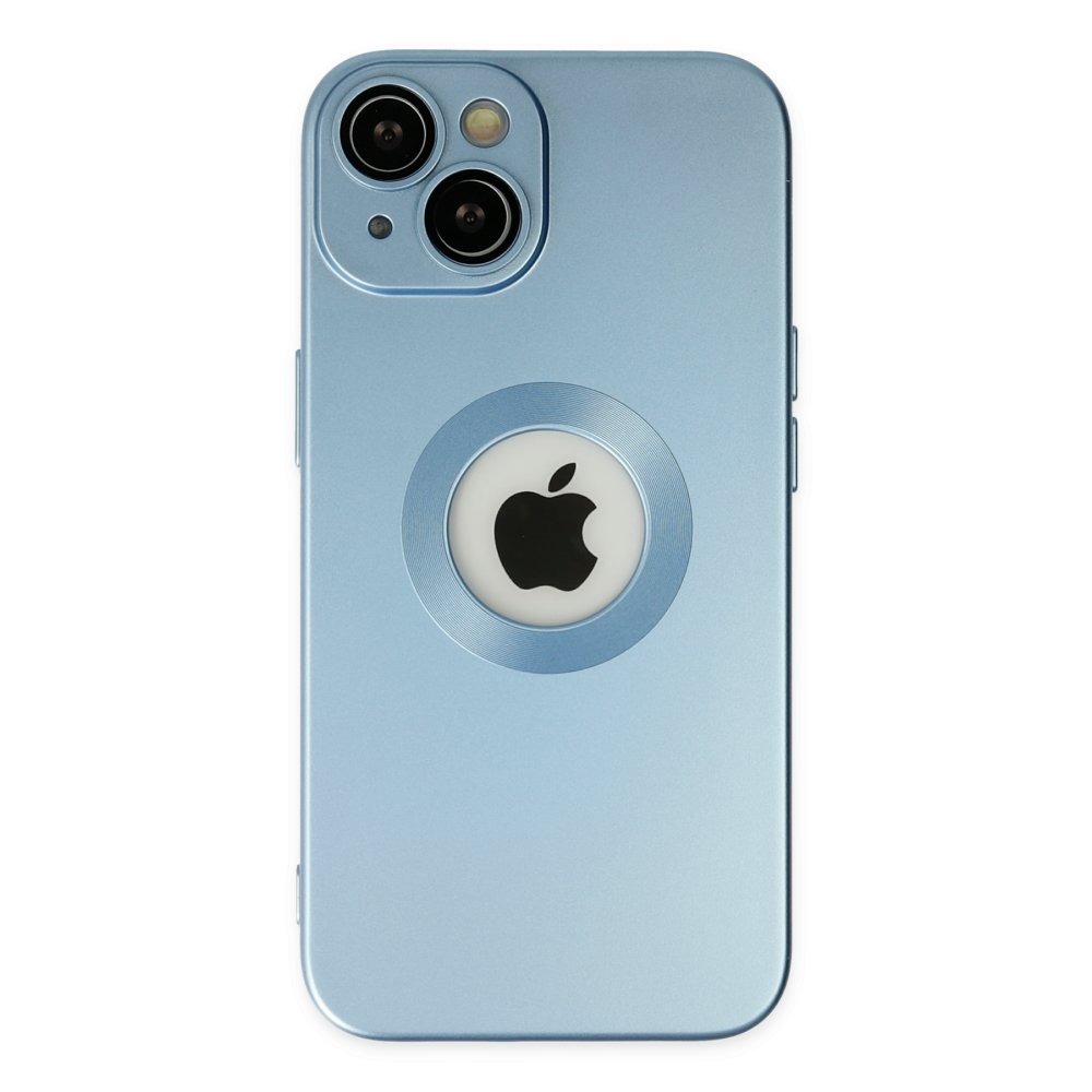  iPhone 14 Plus Kılıf Vamos Lens Silikon - Mavi