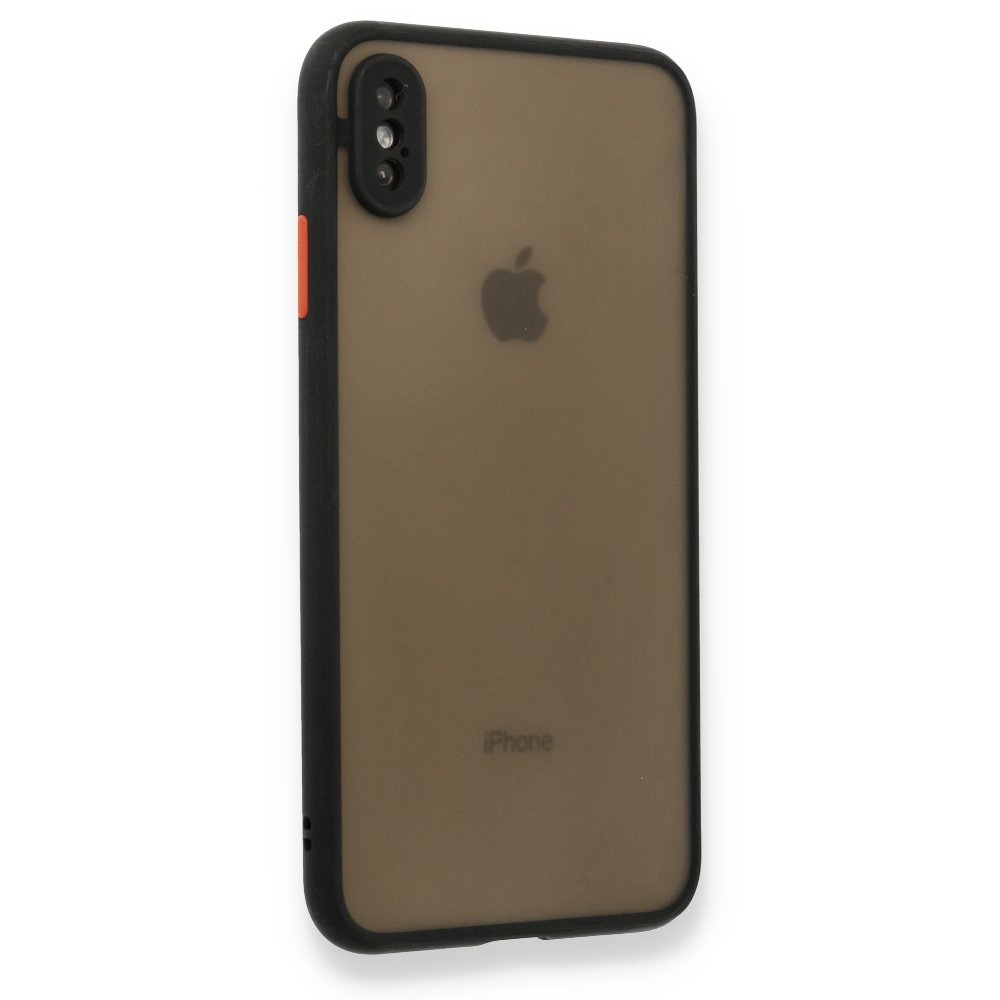  iPhone XS Max Kılıf Montreal Silikon Kapak - Siyah