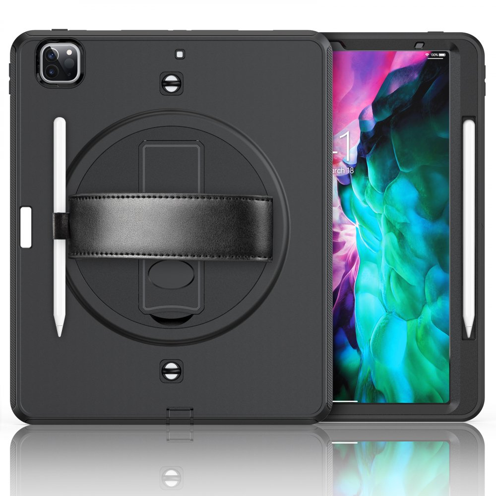  iPad Pro 12.9 (2020) Kılıf Strap-C Otterbox Tablet Kapak - Siyah