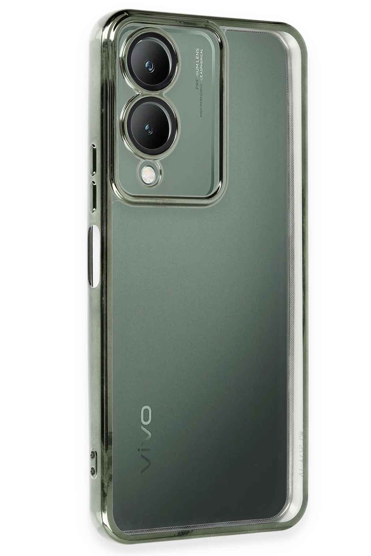  Vivo Y17S Kılıf Razer Lensli Silikon - Yeşil