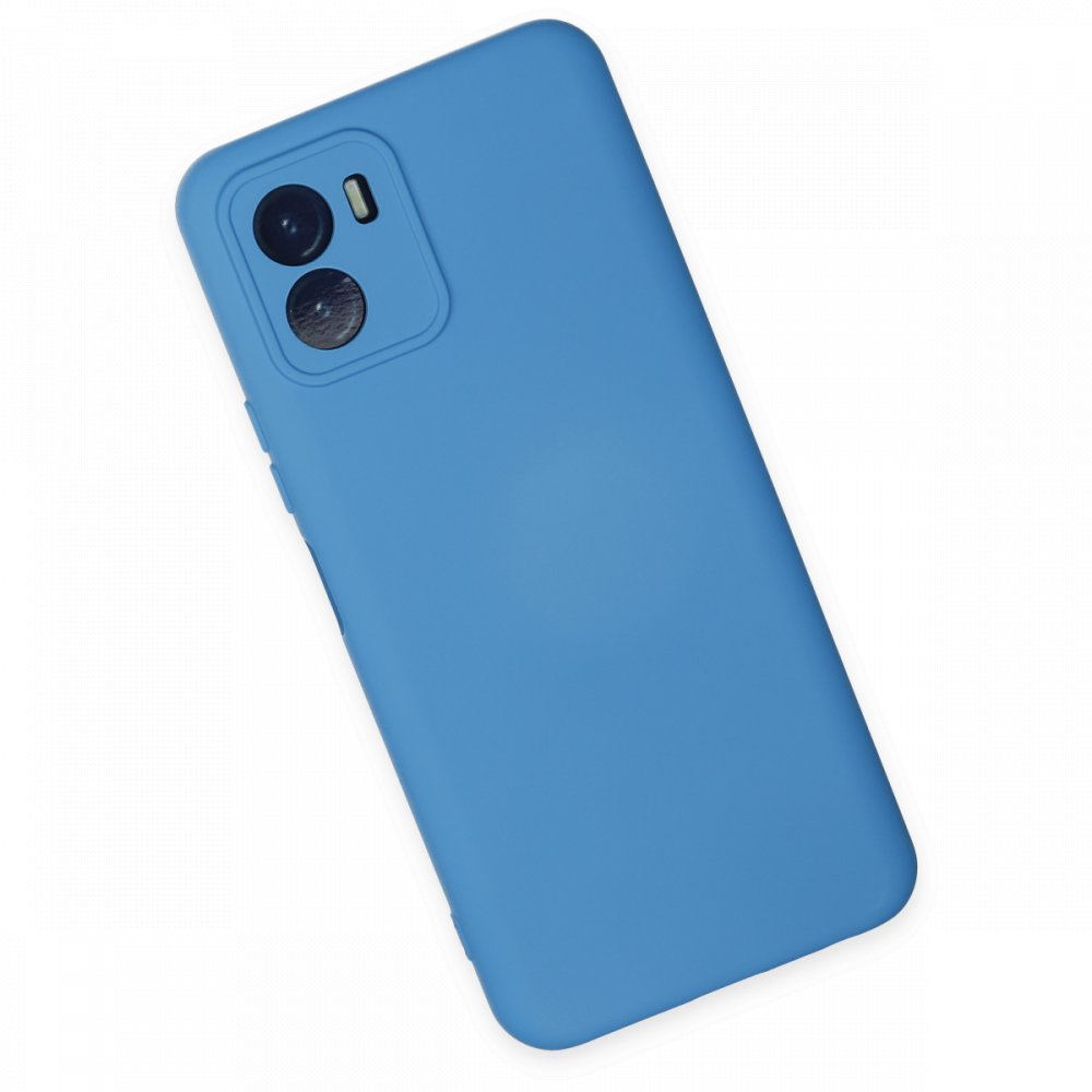  Vivo Y15S Kılıf Nano içi Kadife Silikon - Mavi