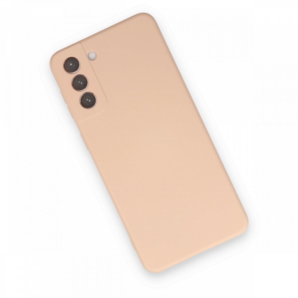 Samsung Galaxy S21 Kılıf Nano içi Kadife Silikon - Pudra Samsung Galaxy S21 Kılıf Nano içi Kadife Silikon - Pudra