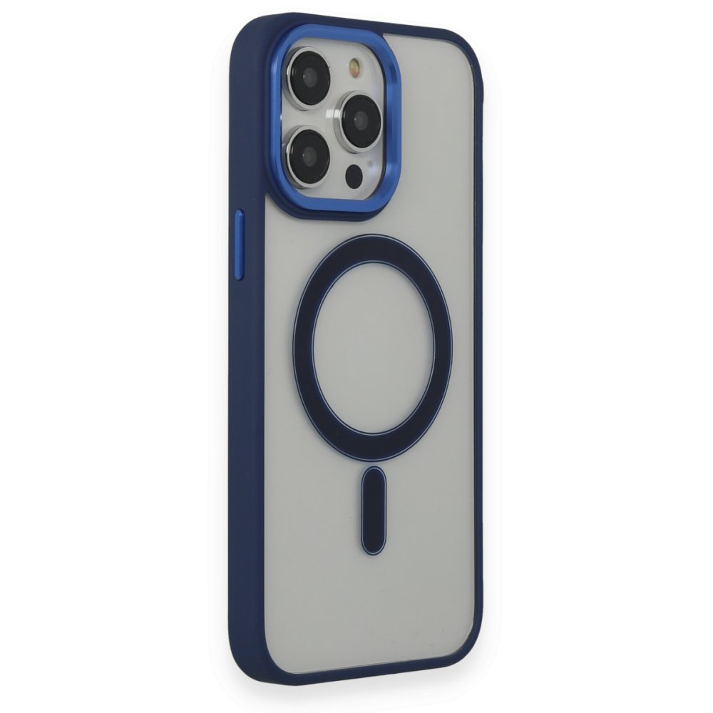  iPhone 14 Pro Max Kılıf Room Magneticsafe Silikon - Lacivert
