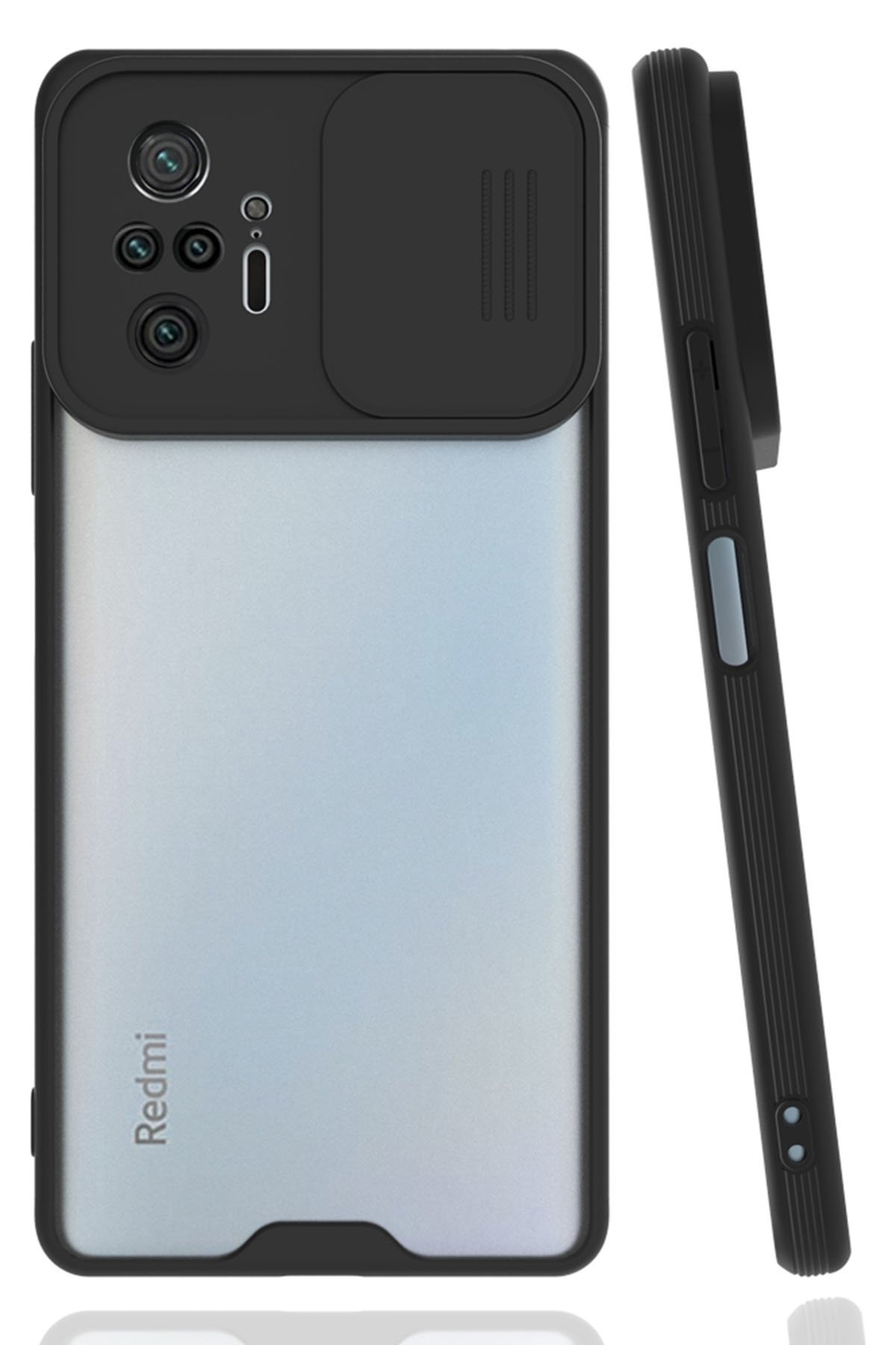 Redmi Note 10 Pro Kılıf Platin Kamera Koruma Silikon - Siyah