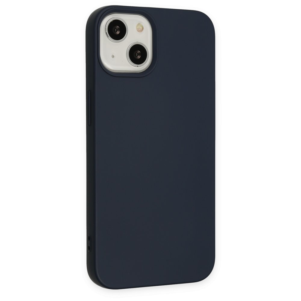  iPhone 15 Kılıf Nano içi Kadife Silikon - Lacivert