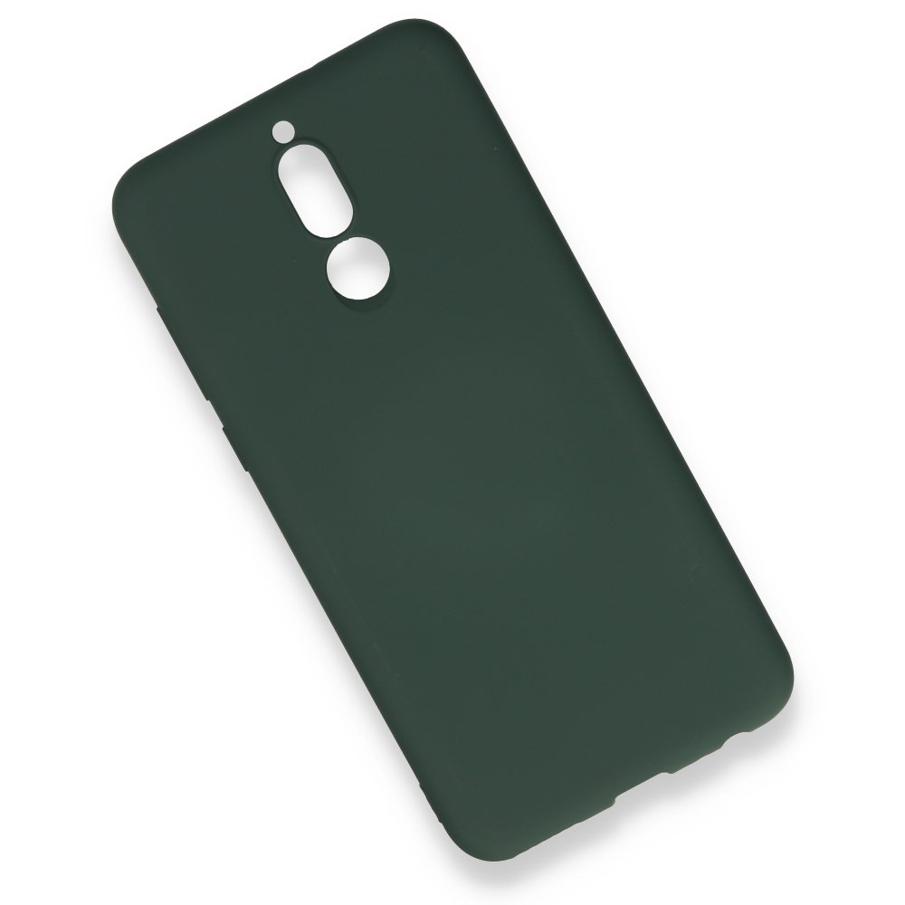  Huawei Mate 10 Lite Kılıf Nano içi Kadife Silikon - Koyu Yeşil