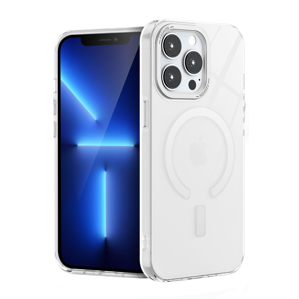  iPhone 13 Pro Max Kılıf Troy Magsafe Kapak - Beyaz