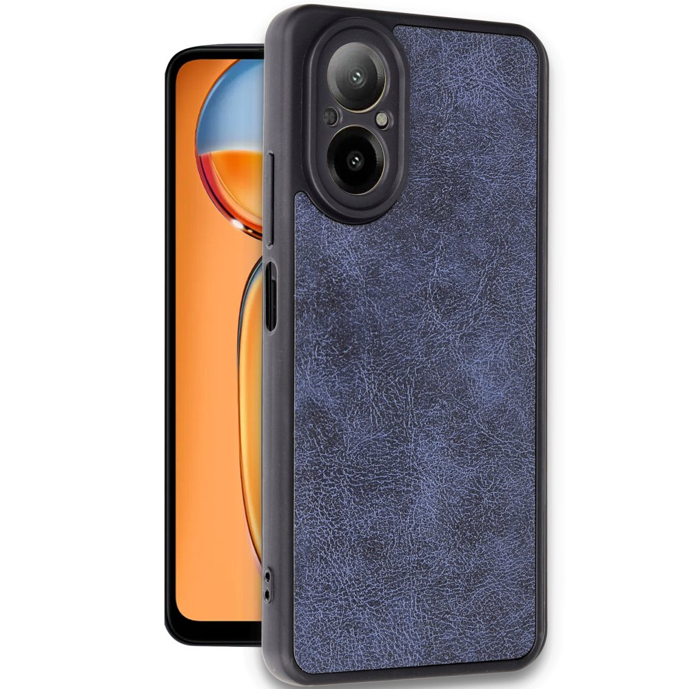 Realme 12 Lite Kılıf Aras Deri Kapak - Lacivert  Realme 12 Lite Kılıf Aras Deri Kapak - Lacivert